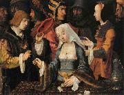 Lucas van Leyden FortuneTeller with a Fool oil painting on canvas